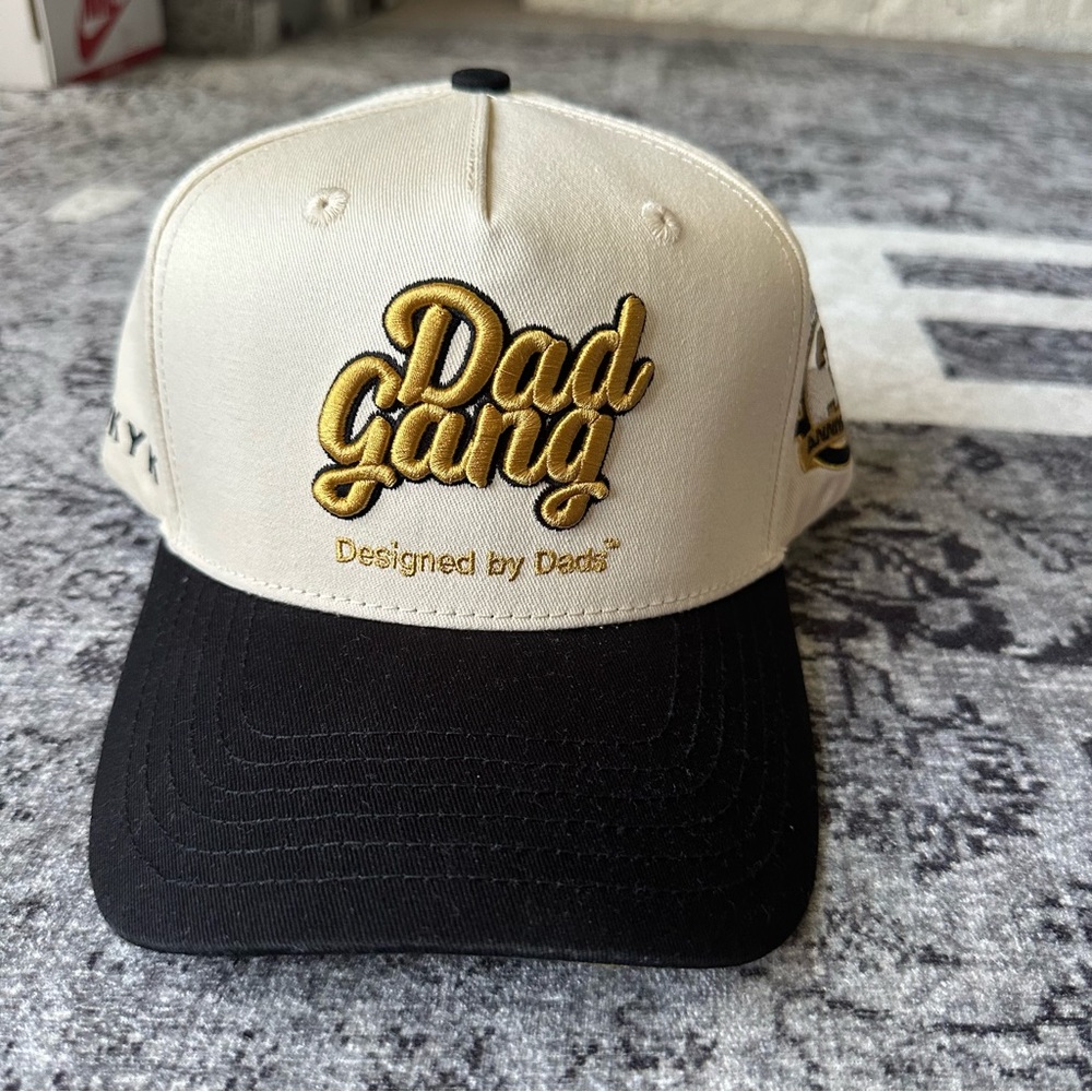 Dad Gang Black and Cream Cap